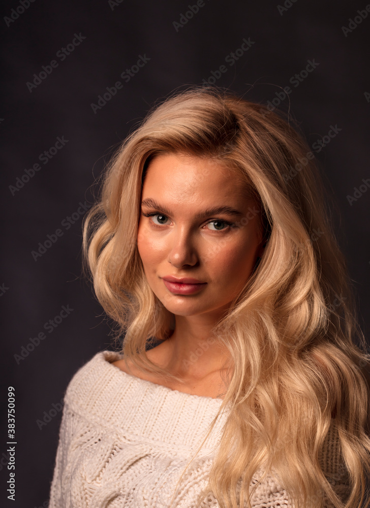 portrait of a young woman, shooting in a photo studio portrait of a young woman, shooting in a photo studio
