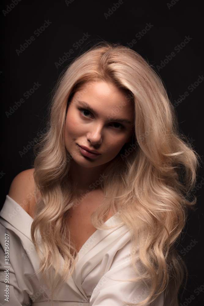 portrait of a young woman, shooting in a photo studio portrait of a young woman, shooting in a photo studio