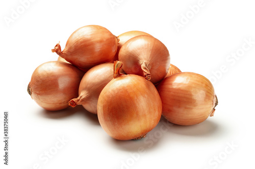 Fotografie Natural raw onion isolated on white background