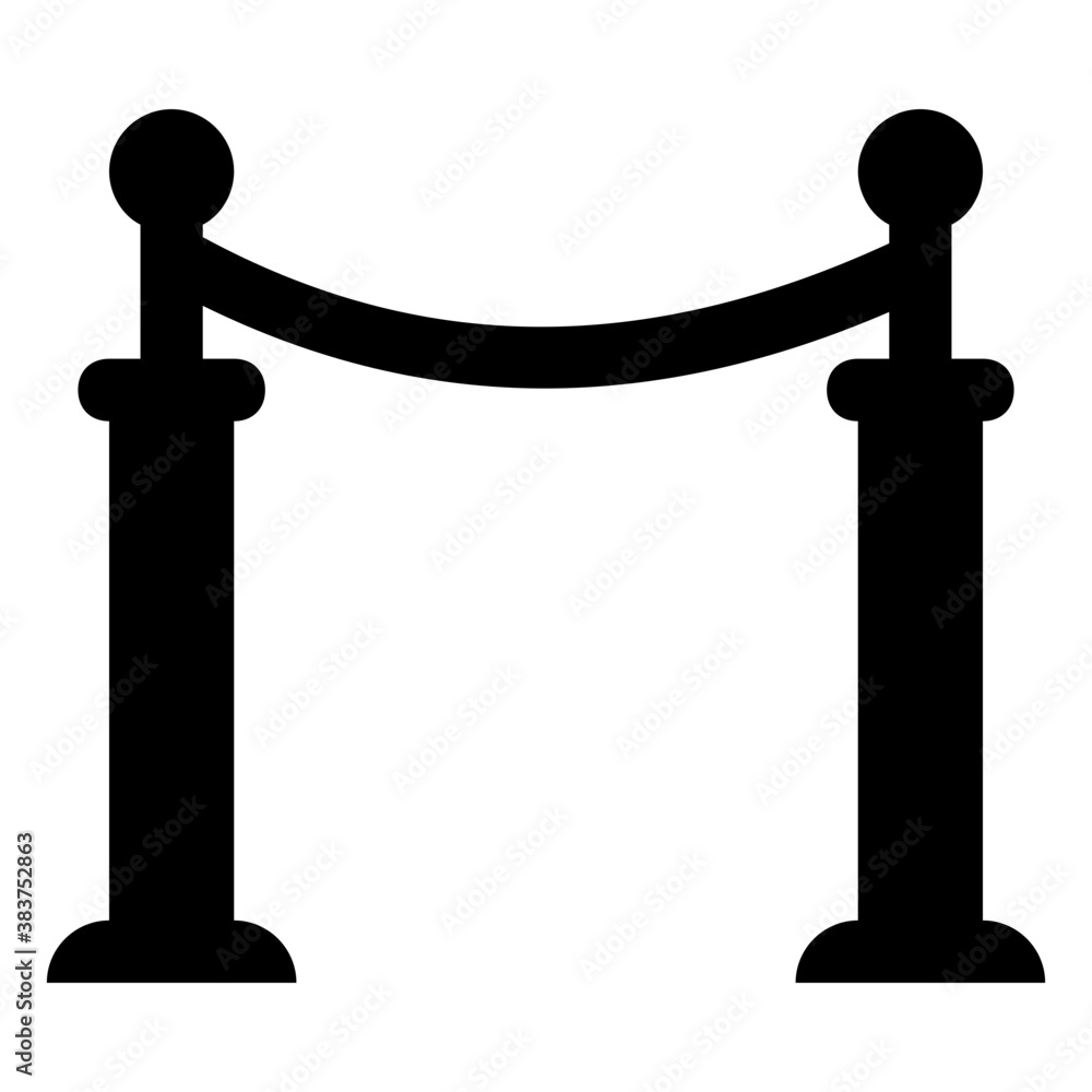 A chain barrier to stop people, stanchion barrier
A chain barrier to stop people, stanchion barrier