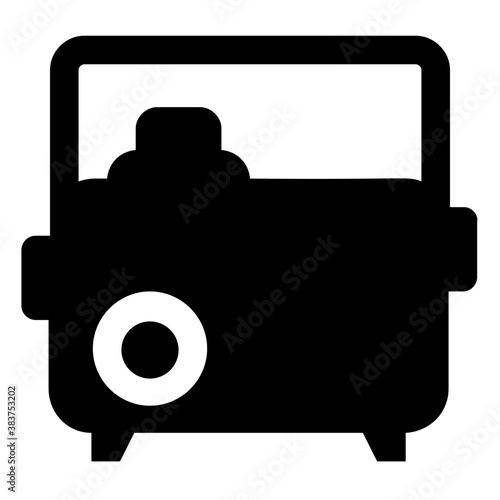 
A vintage audio tape having two speakers to listen music 
