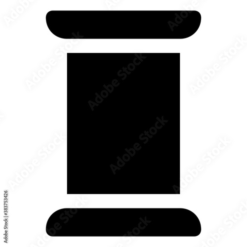 
A plastic roll around which thread is spindled graphing thread spool icon

