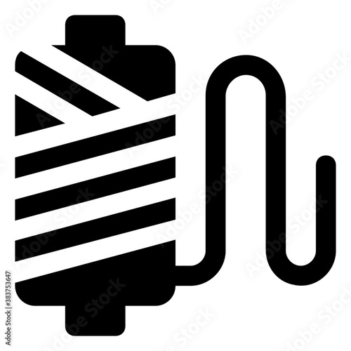 
A plastic roll around which thread is spindled graphing thread spool icon
