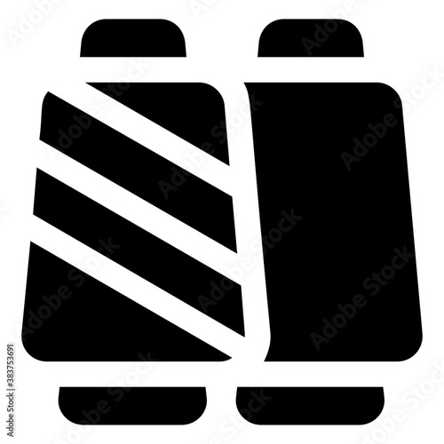 
A plastic roll around which thread is spindled graphing thread spool icon
