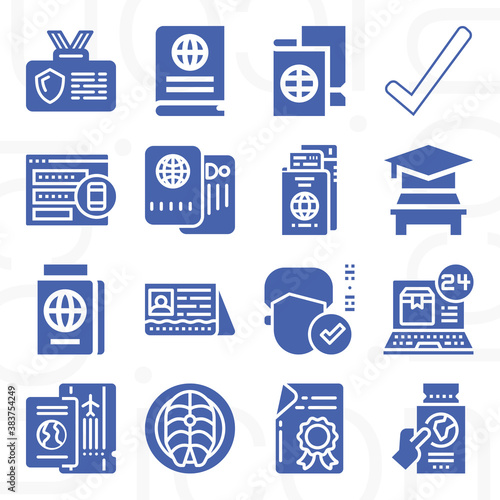 16 pack of id  filled web icons set