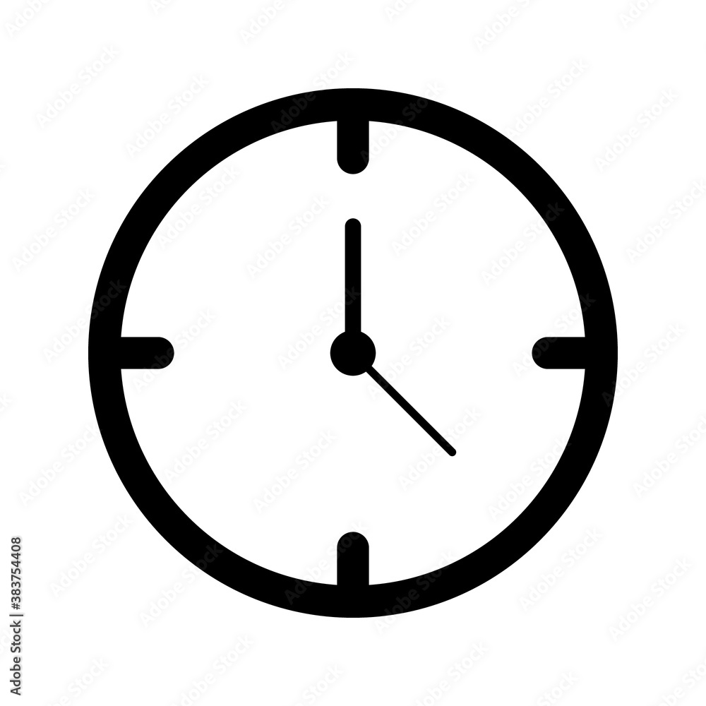 clock vector flat illustration isolated clock vector flat illustration isolated