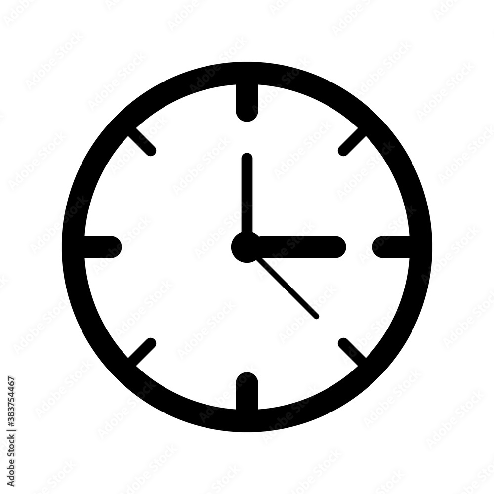clock vector flat illustration isolated clock vector flat illustration isolated