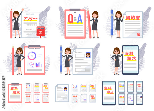flat type business women_Various documents