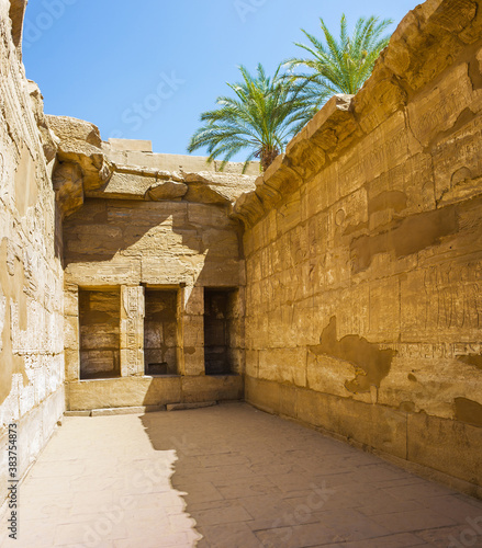 Ancient ruins of Karnak temple in Egypt photo