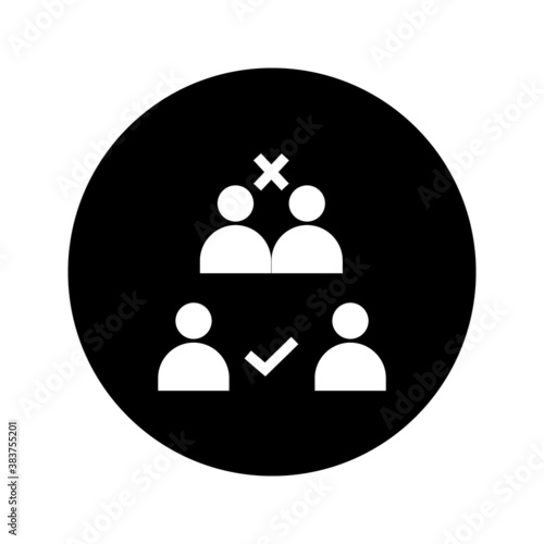 Keep the 1 meter distance icon. Coronovirus epidemic protective equipment sign vector illustration
