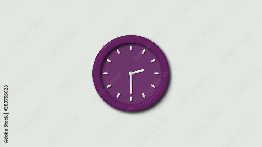 Amazing pink dark 3d wall clock isolated on white background,12 hours 3d wall clock Amazing pink dark 3d wall clock isolated on white background,12 hours 3d wall clock