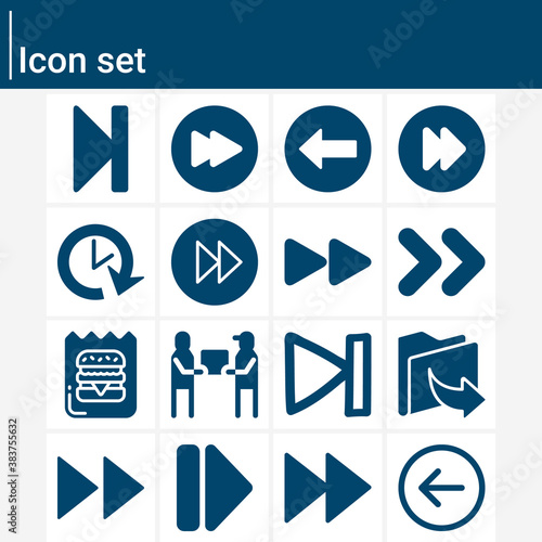 Simple set of forth related filled icons. © Nana