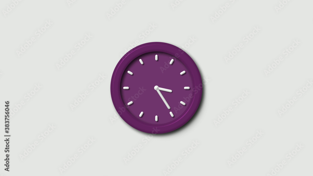 Amazing pink dark 3d wall clock isolated on white background,12 hours 3d wall clock Amazing pink dark 3d wall clock isolated on white background,12 hours 3d wall clock