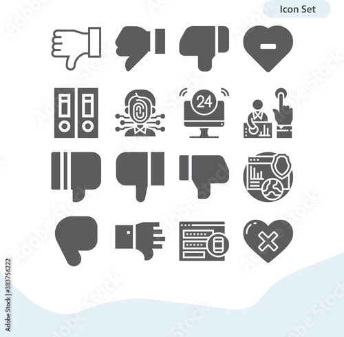 Simple set of validation related filled icons.