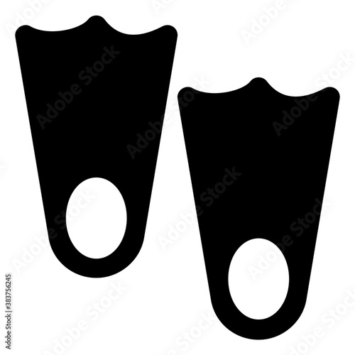 
Pair of diving fins for swimming flippers  
