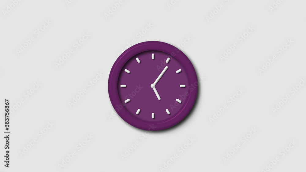 Amazing pink dark 3d wall clock isolated on white background,12 hours 3d wall clock Amazing pink dark 3d wall clock isolated on white background,12 hours 3d wall clock