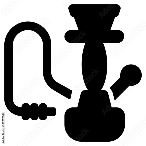 
Arabic hookah with pipe known as hubble bubble 

