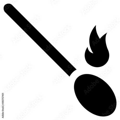 
Match mounted on stick is the symbol of match stick vector 
