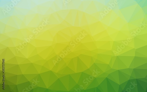 Dark Blue, Yellow vector polygon abstract layout.
