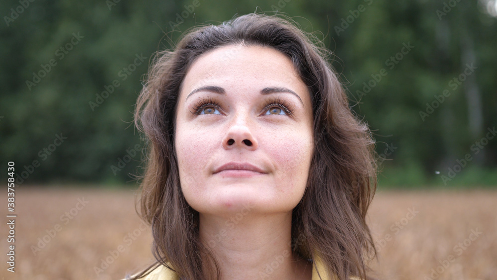 Young Beautiful Woman Exhaling Fresh Air, Taking Deep Breath. Healthy Lifestyle Concept. Young Beautiful Woman Exhaling Fresh Air, Taking Deep Breath. Healthy Lifestyle Concept.