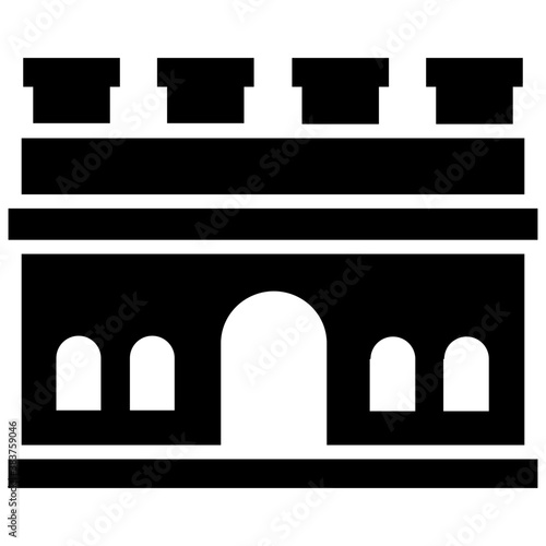 
A tower castle of medieval times for safety of royal residence 
