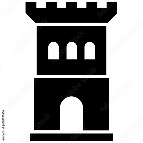 
A tower castle of medieval times for safety of royal residence 
