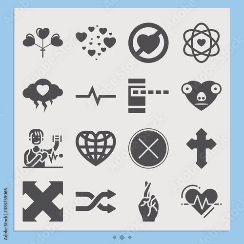 Simple set of hybridization related filled icons.