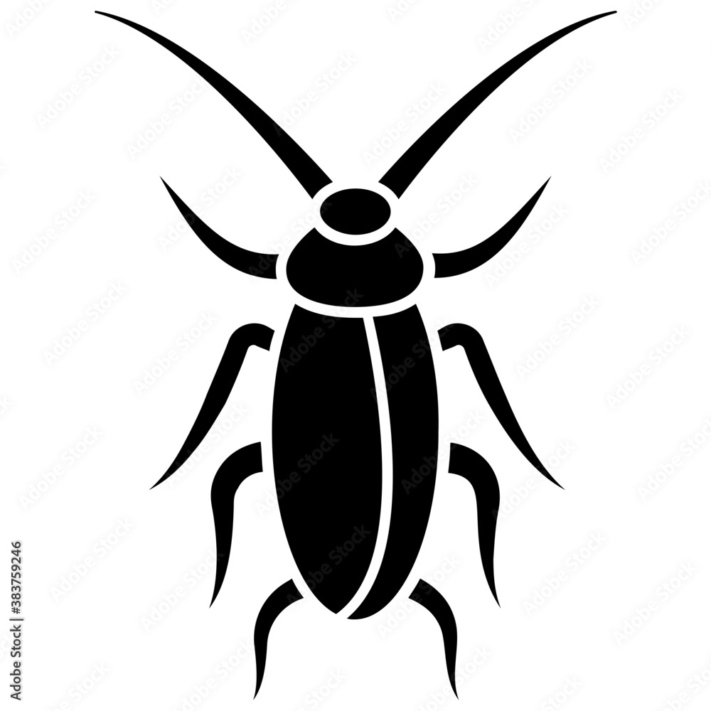 Solid icon denoting cockroach, beetle
Solid icon denoting cockroach, beetle
