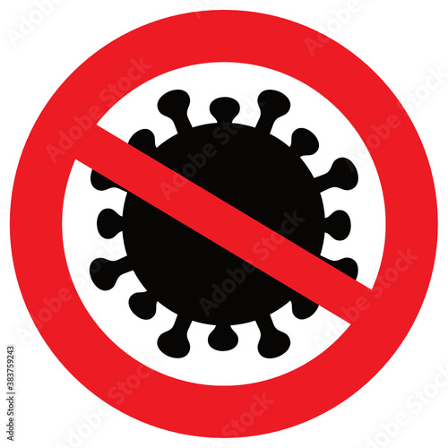 Virus Symbol Schild