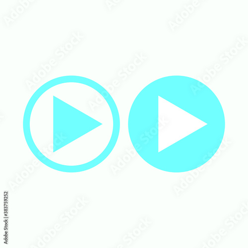 Free Download play icon on blue button - GFXLoad