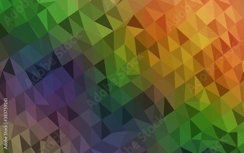 Light Multicolor  Rainbow vector polygon abstract layout.