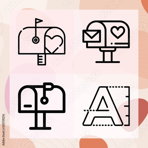 Simple set of settlement related lineal icons