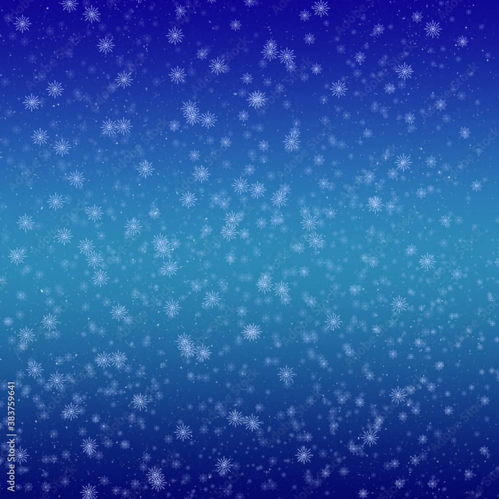 White snowflakes on gradient blue background. White snowflakes on gradient blue background.