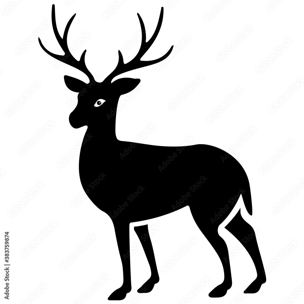 Fototapeta premium Wild animal, stag or a male deer 