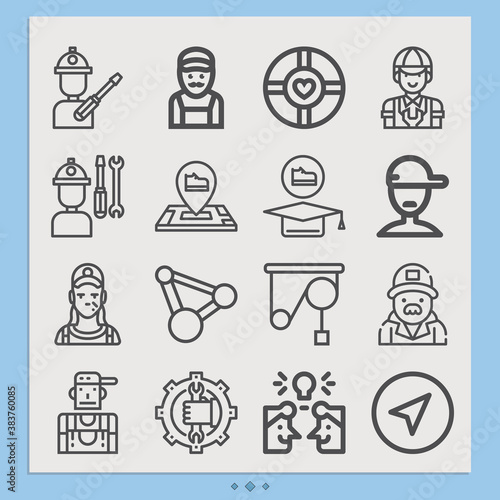 Simple set of encompasses related lineal icons.