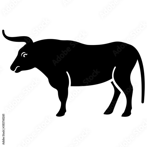  Domestic animal  cow solid icon  