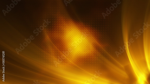 Fényképezés Golden aura lights, metallic gold christmas abstract background