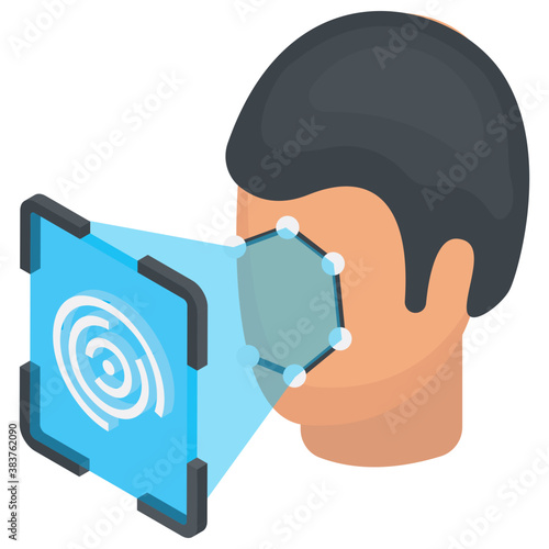 
An eye scanner for biometric verification 
