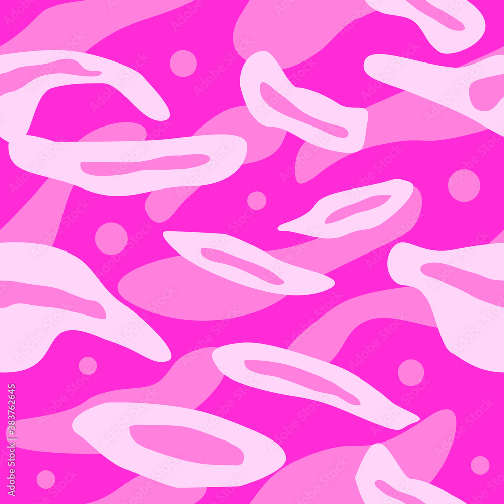 abstract camouflage seamless pattern with light pink background