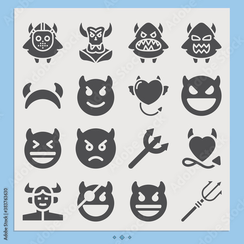 Bild auf Leinwand Simple set of wears related filled icons.