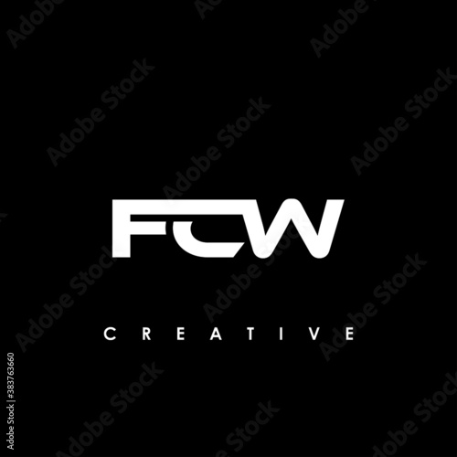 FCW Letter Initial Logo Design Template Vector Illustration