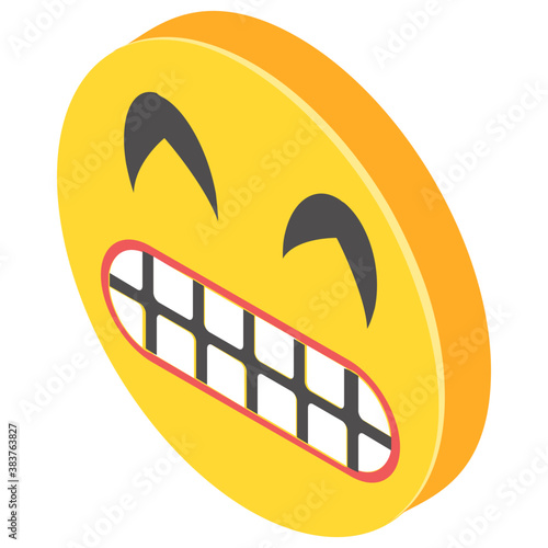 
Emoji isometric design for expression of feelings
