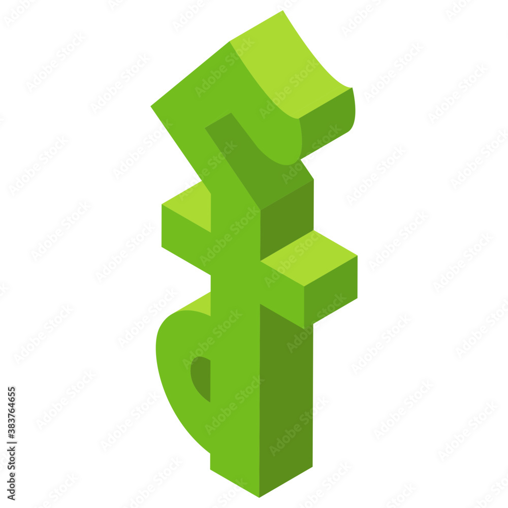 Obraz premium A flat vector sign of cambodian currency riel 