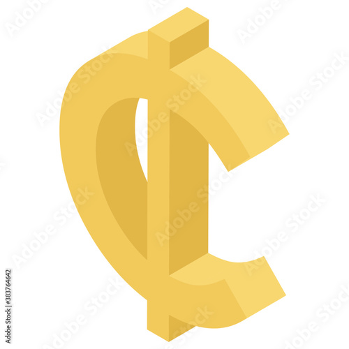 
An american cent currency symbol 
