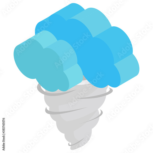 
Isolated icon design of gale hurricane
