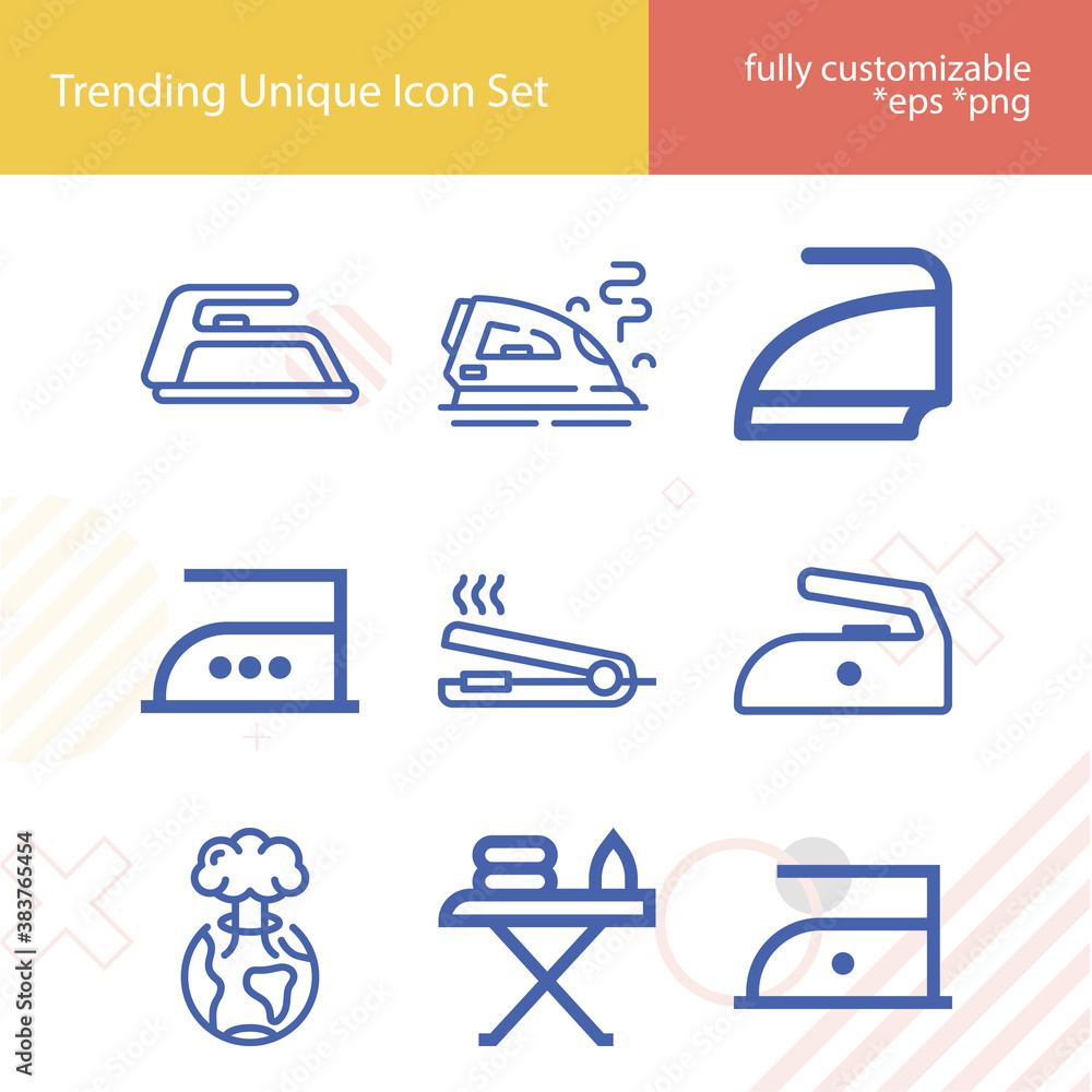 Simple set of wrought related lineal icons. Simple set of wrought related lineal icons.