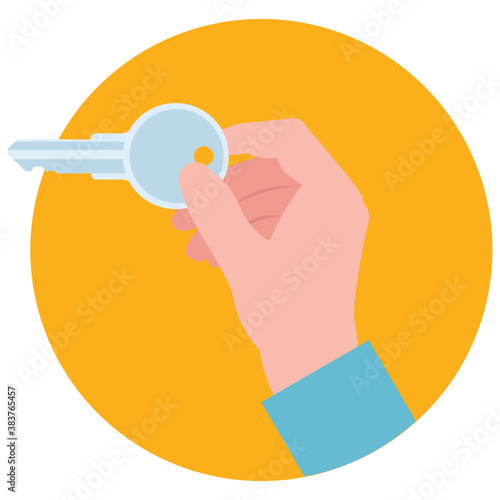 
A handheld key for unlocking 
