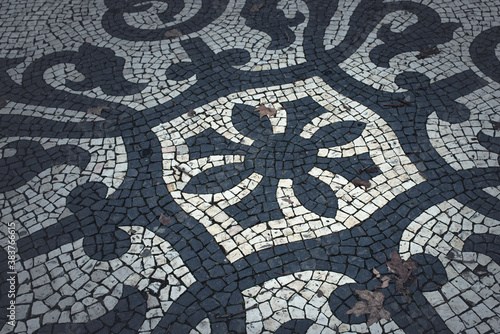 Mosaic of the Rosario square in Lisbon