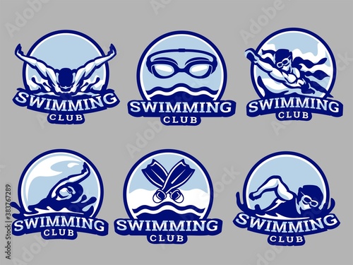 Fototapeta Set of swimming Logo