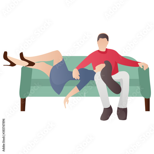 
Lovers are having good time 
